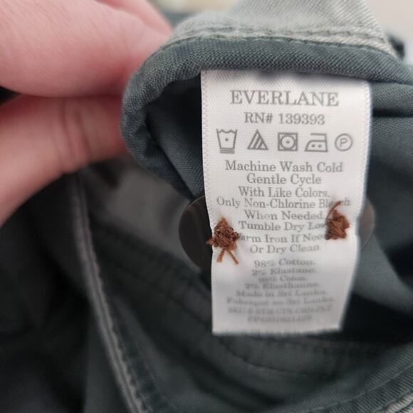 Everlane The Pleated Chino Straight Leg Pant in Balsam Green, 0 - Picture 9 of 9